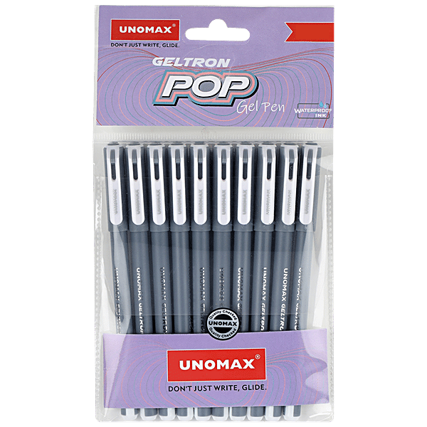Buy Unomax Geltron Pop Gel Pen Waterproof Ink, For Smooth Writing, 0.