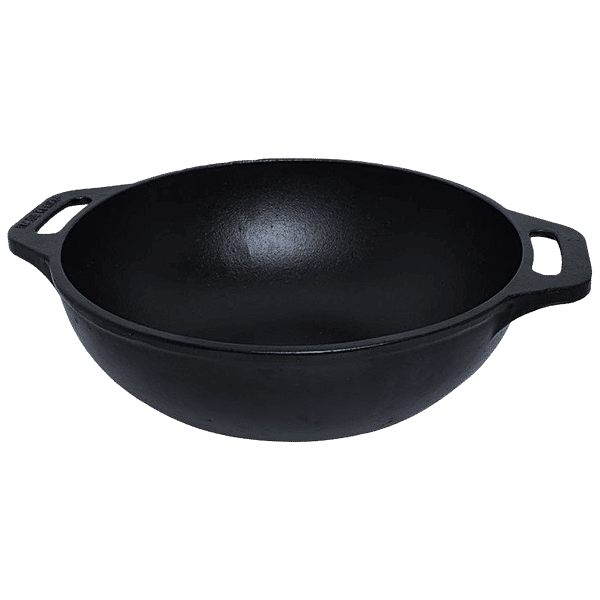 Buy Platt PreSeasoned Cast Iron Looped Kadai Induction Base, 27 cm