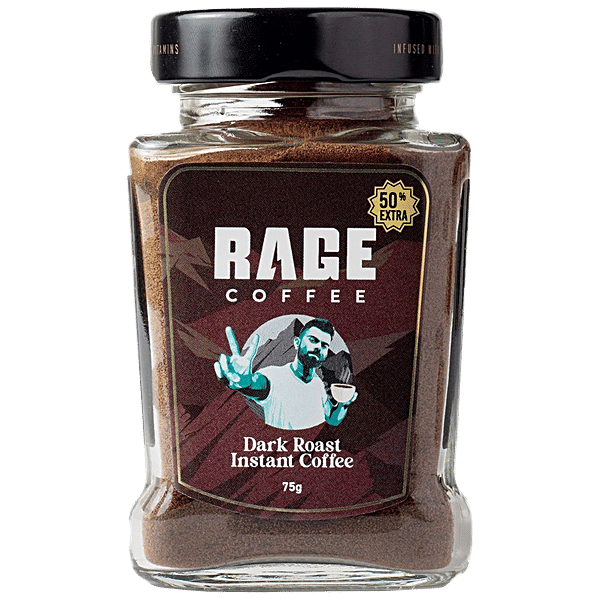 Buy Rage Coffee Dark Roast Instant Coffee Aromatic, No Added Sugar