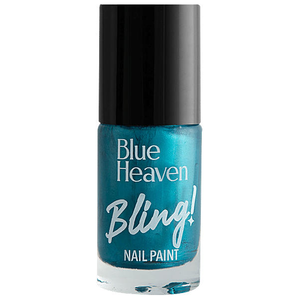 Buy Blue Heaven Bling Nail Paint 439 - Crème Gloss Finish, Long-Lasting ...