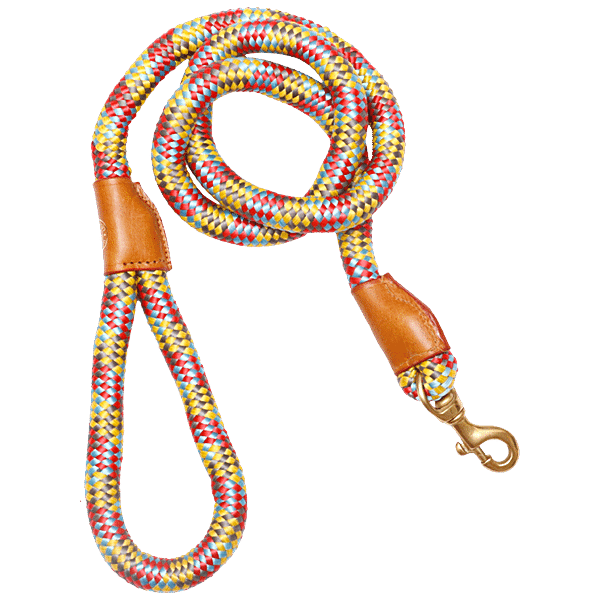 Buy Vama Leathers Heavy Duty Rope Leash - Brass Hook, Durable