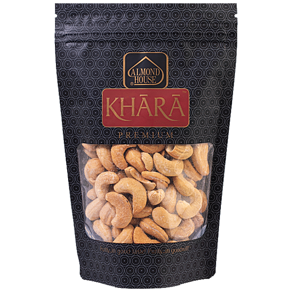 Buy Almond House Khara Roasted Cashew/Kaju Salted, Premium, Rich