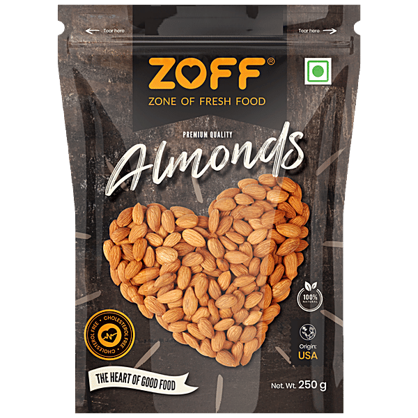 Buy Zoff Almonds Rich In Fiber & Protein, Regulates Blood Pressure