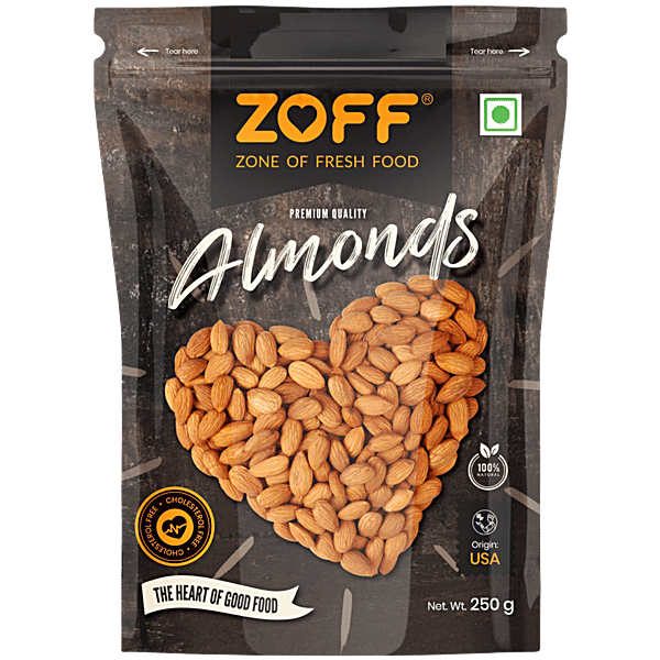 Buy Zoff Almonds Rich In Fiber & Protein, Regulates Blood Pressure