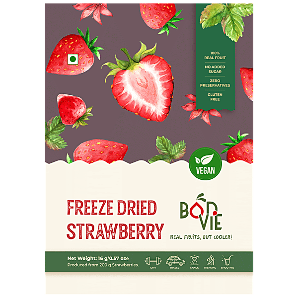 Buy BONVIE Freeze Dried Strawberry 100 Real Fruit, Vegan, No Sugar, Gluten Free Online at