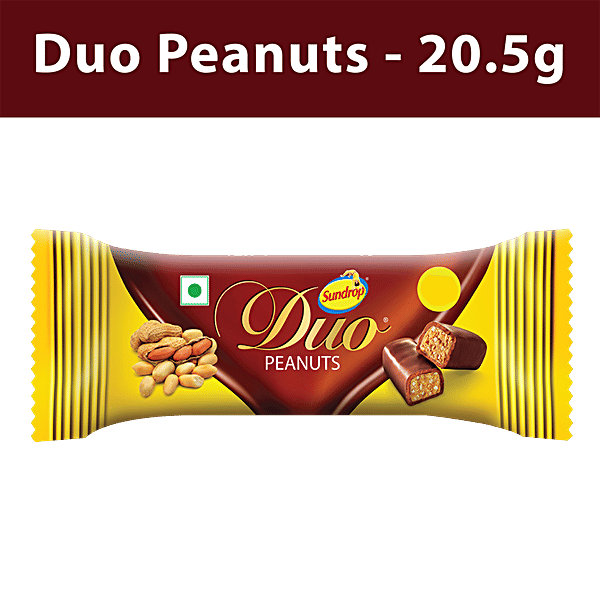 Buy Sundrop Duo Peanuts Biggie Bar Crunchy, Protein Rich Online at