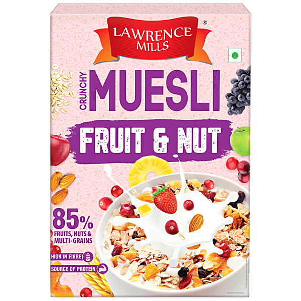 Buy Lawrence Mills Crunchy Muesli Fruit & Nut, 85 Fruits, Nuts