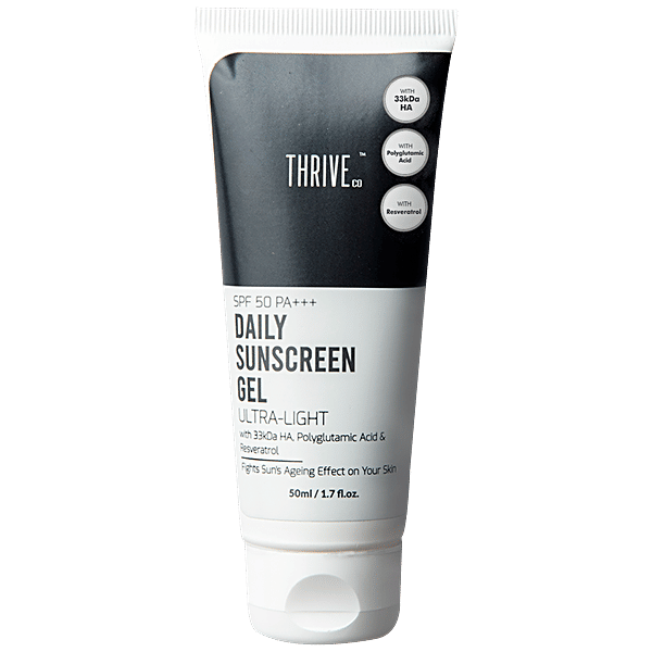 Buy ThriveCo Daily Sunscreen Gel UltraLight, MineralBased SPF 50 PA