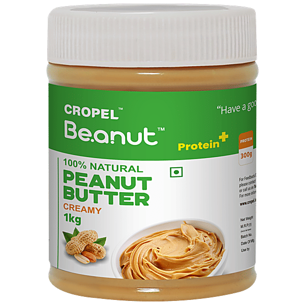 Buy Beanut 100 Natural Peanut Butter Creamy, Rich In Protein & Fibre