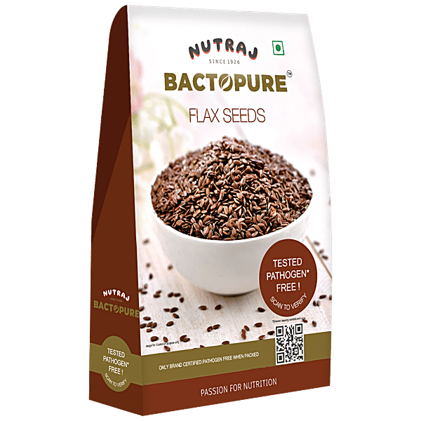 Buy NUTRAJ BACTOPURE Flax Seeds Tested Pathogen Free Online at Best