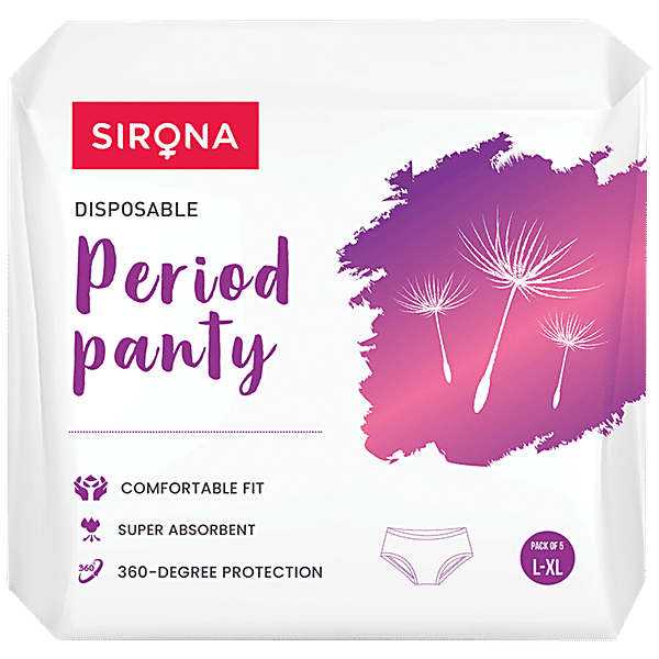 Buy Sirona Disposable Period Panty for 360 Degree Protection (L-XL