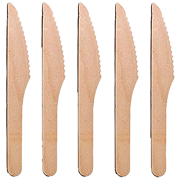 Buy SE7EN Disposable Wooden Knife EcoFriendly, For Cake, Birthday Parties, 20 Cm Online at