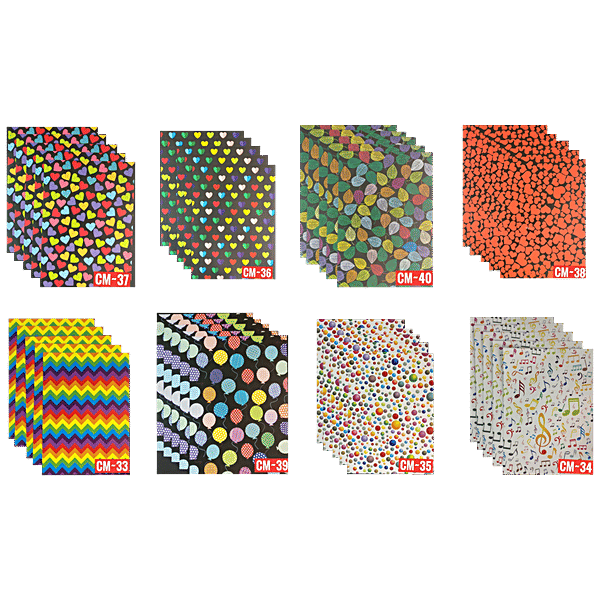 Buy SE7EN Mix Design Paper 170 GSM, Multicolour Online at Best Price