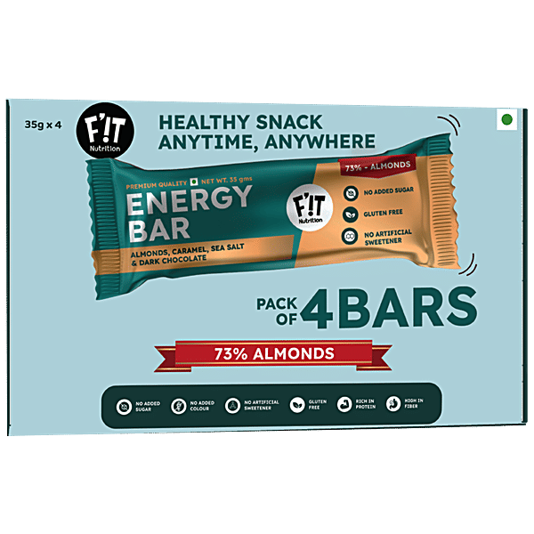 Buy Fit Nutrition Premium Energy Bar Almonds, Sea Salt & Dark