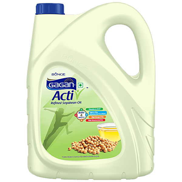 Buy Gagan Active Refined Soyabean Oil Beneficial For Brain & Heart Health Online at Best Price