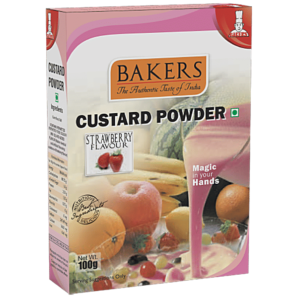 Buy BAKERS Custard Powder Strawberry Flavour Online at Best Price of