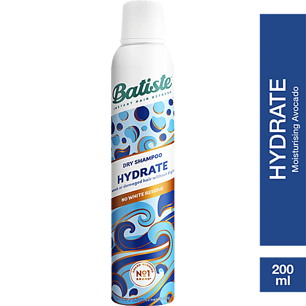 Buy Batiste Dry Shampoo Hydrate, No White Residue, For Damaged Hair