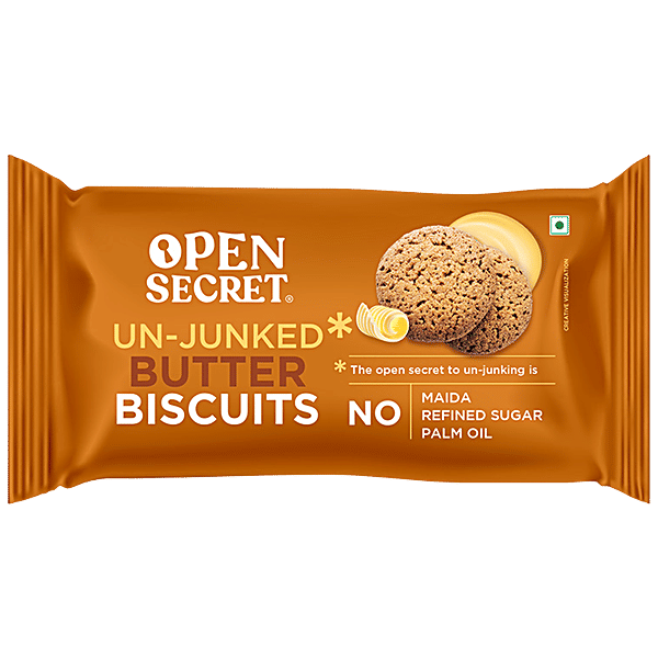 Buy Open Secret UnJunked Butter Biscuits No Maida, Refined Sugar