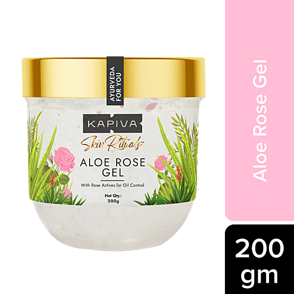 Buy Kapiva Aloe Rose Gel With Rose Actives For Oil Control