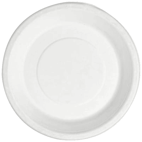 Buy Brodees Disposable Round Plate 7'' Diameter, White, Ecofriendly