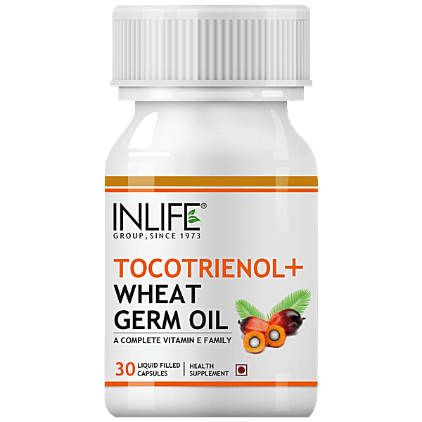 Buy INLIFE Tocotrienols & Wheat Germ Oil Capsules With Vitamin E, For