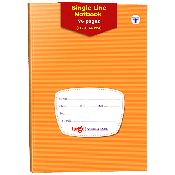 Buy Target Publications Single Line Ruled Notebook - Soft Bound, Brown ...