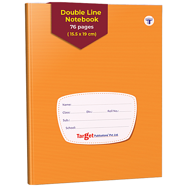 Buy Target Publications Notebook Ruled, Double Line, Brown Cover With