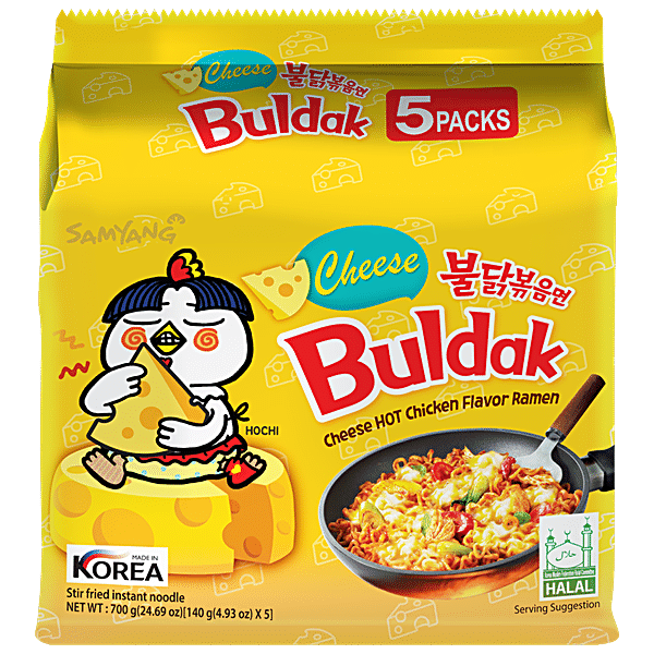 Buy Buldak Cheese Hot Chicken Flavor Ramen - Instant Stir-Fried Noodle  Online at Best Price of Rs 750 - bigbasket