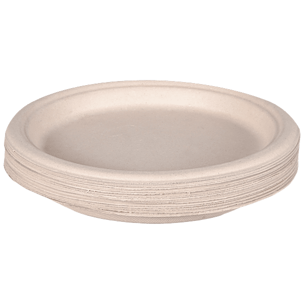 Buy Nabhas Disposable Paper Plate Bagasse, Round, EcoFriendly