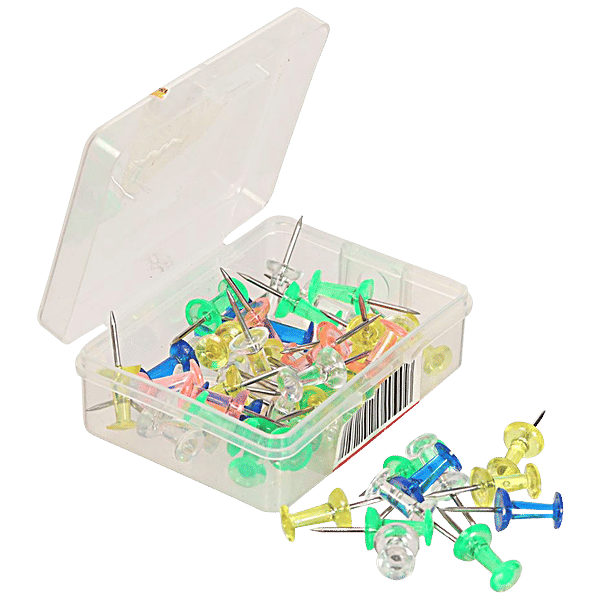 Buy Saya Push Pins RustProof, Durable, Transparent Colours Online at