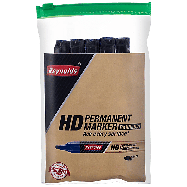 Buy Reynolds HD Permanent Marker Refillable, Bullet Tip Online at Best Price of Rs 119 bigbasket