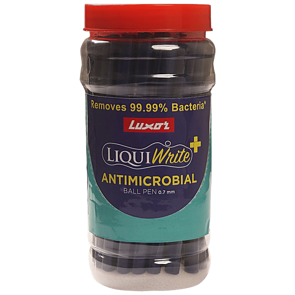 Buy Luxor Liquiwrite Antimicrobial Ball Pen 0.7 Mm, Blue & Black