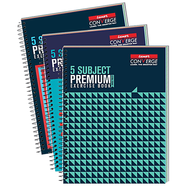 Buy Luxor Premium Exercise Notebook Ruled, Single Line, Spiral