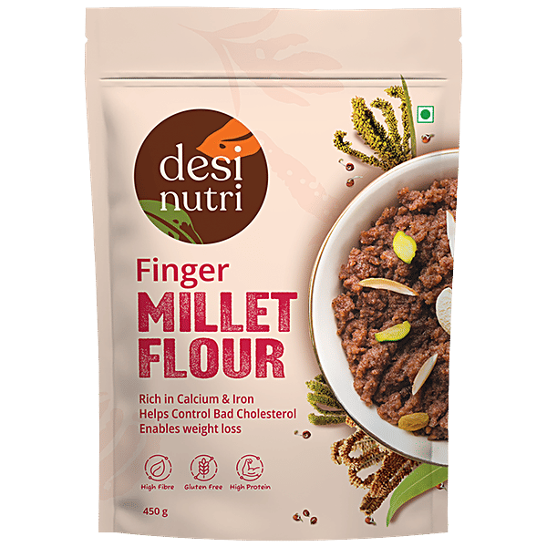 Buy Desi Nutri Finger Millet Flour Rich In Fibre, Gluten Free Online