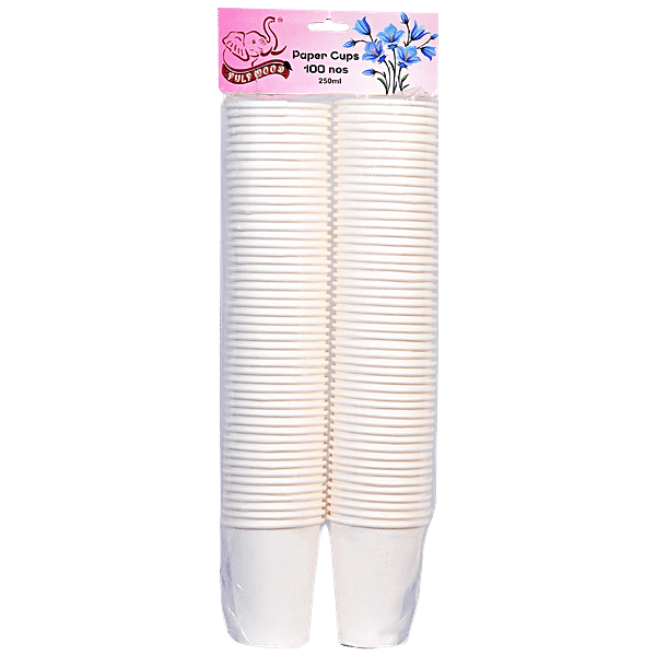 Buy Pulp Wood Disposable Paper Cups Plain, EcoFriendly, Leak Proof