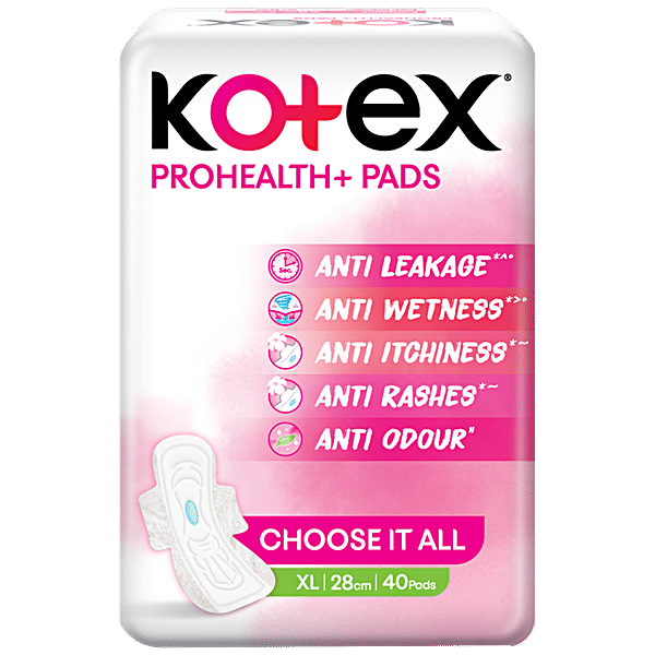 Buy Kotex ProHealth+ Sanitary Pads Ultra Thin, No Leakage, No Wetness