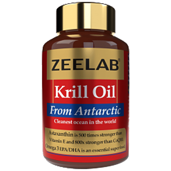 Buy ZEELAB Krill Oil Capsule Improves Joint Pain & Health, For Men