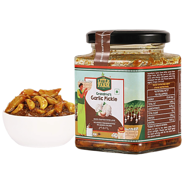 Buy The Little Farm Co Garlic Pickle Authentic Flavour & Taste Online
