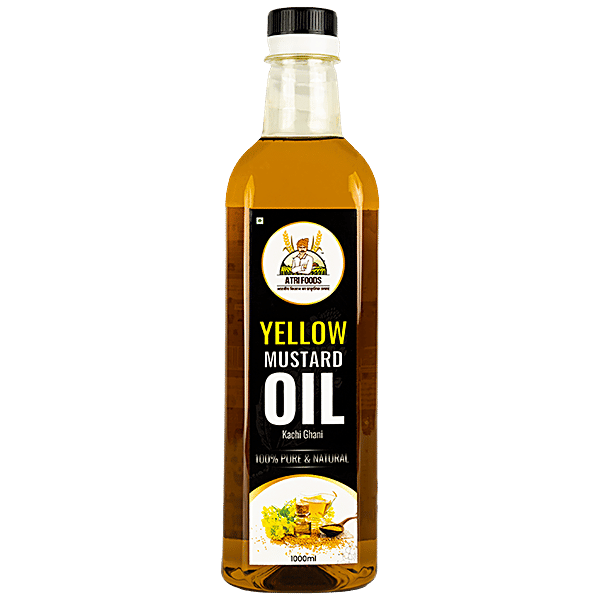 Buy ATRI FOODS Cold Pressed Yellow Mustard Oil Kachchi Ghani Online