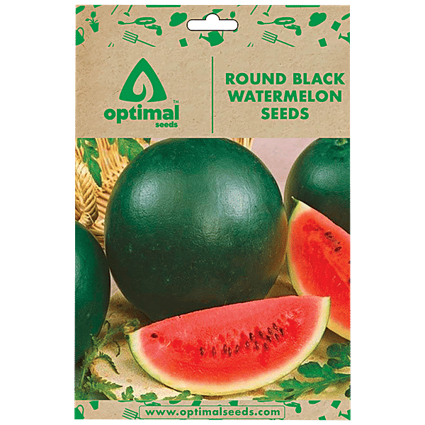 Buy Optimal Seeds Round Black Watermelon Fruit Seeds Online at Best