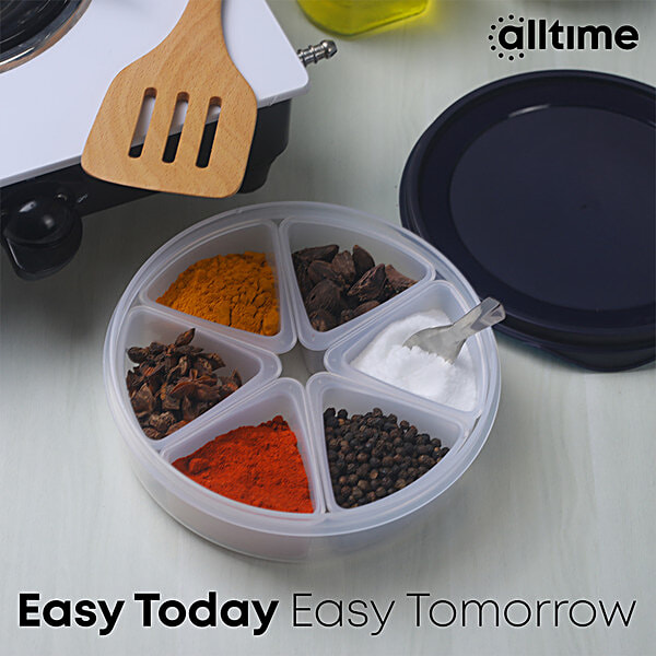 Buy All Time Plastic Masala Dabba With Lid Assorted Colour Online at