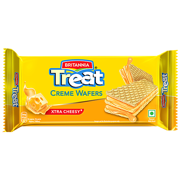 Buy Britannia Treat Cheese Flavoured Wafer Biscuit Online at Best Price