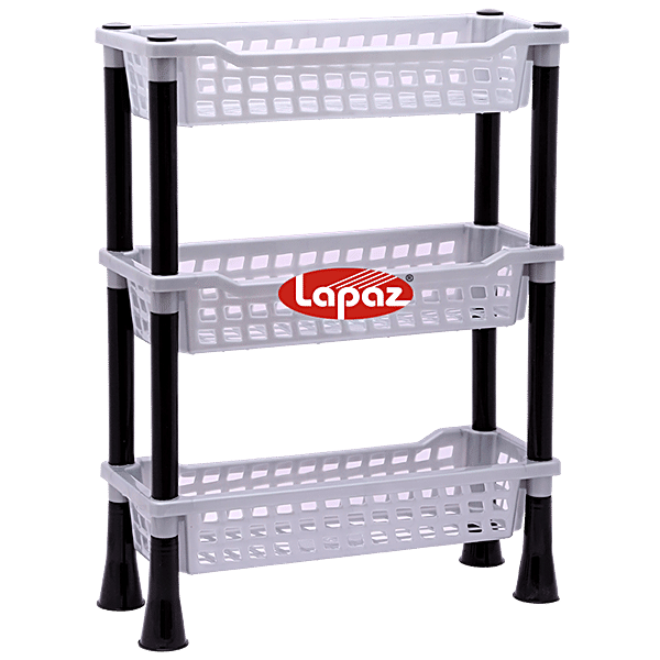 Buy Lapaz Rack Slim Kitchen Stand 3 Tier, Grey, Multipurpose Use