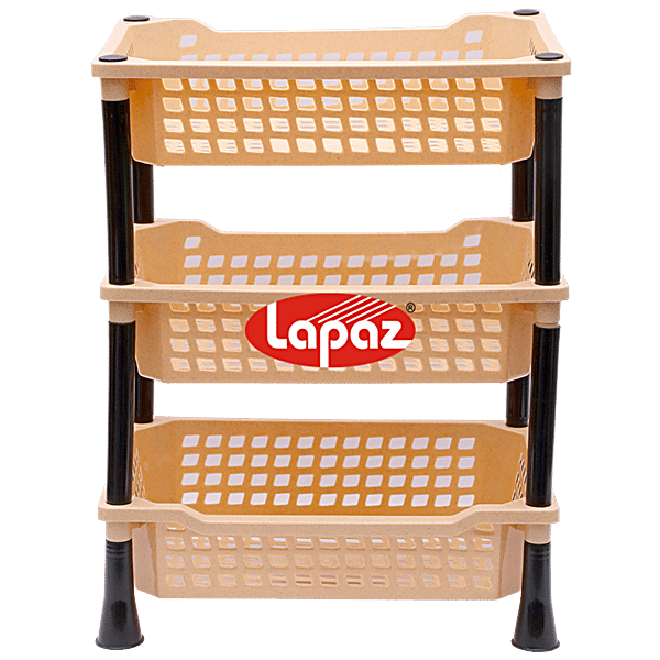 Buy Lapaz Rack Stack Kitchen Stand 3 Tier, Light Brown, Multipurpose Use, Portable Online at