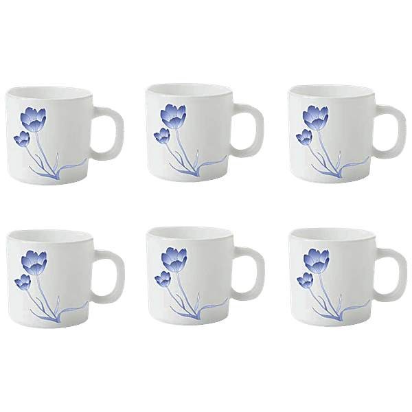 Buy Larah by Borosil Opalware Coffee Mug Tulip, White, Microwave Safe