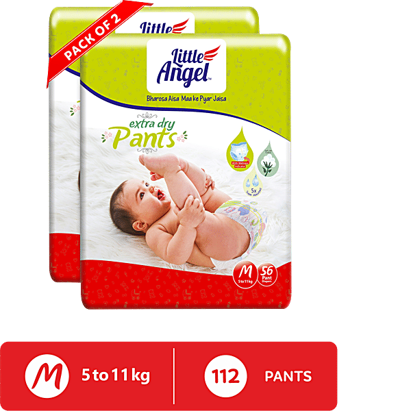 Buy Little Angel Extra Dry Pants Baby Diapers With Wetness Indicator