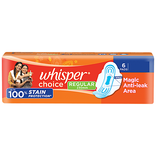 Buy Whisper Choice Sanitary Napkins Regular Online at Best Price of