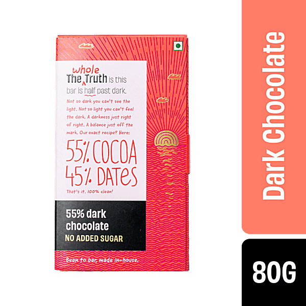 Buy The Whole Truth 55 Dark Chocolate No Added Sugar Online at Best