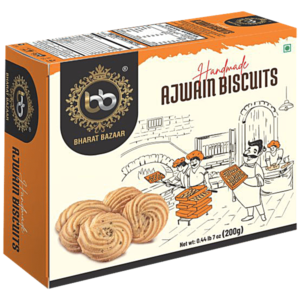 Buy Bharat Bazaar Ajwain Biscuits Handmade Online at Best Price of Rs