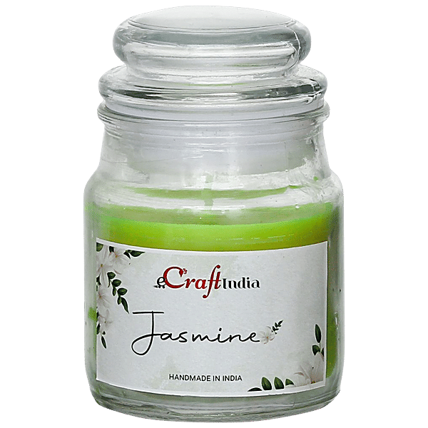 Buy eCraftIndia Jasmine Scented Jar Candle Online at Best Price of Rs 129 bigbasket